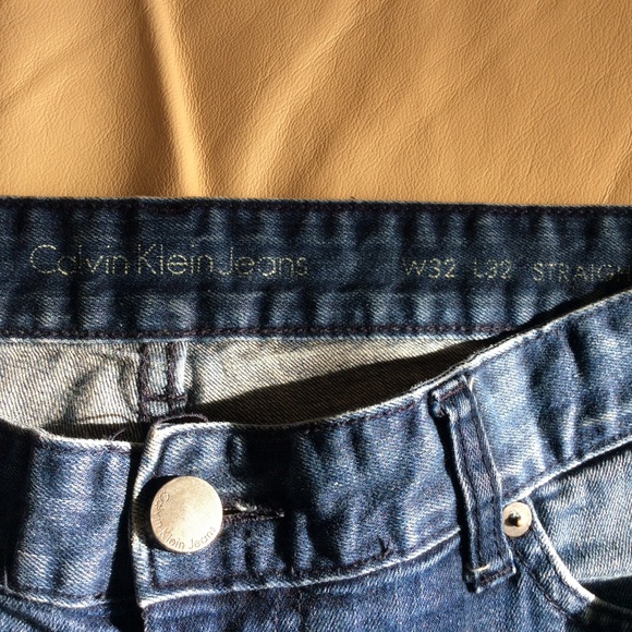 Men’s Calvin Klein CK Straight Leg Jeans (hemmed) - Picture 3 of 15